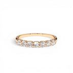 0.45 cwt 14K Seven Stone U-Shaped Lab Grown Diamond Wedding Band - view 3