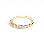 0.45 cwt 14K Seven Stone U-Shaped Lab Grown Diamond Wedding Band - view 4