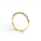 0.45 cwt 14K Seven Stone U-Shaped Lab Grown Diamond Wedding Band - view 5
