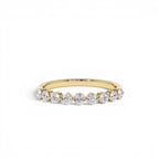 0.55ctw 14K Nine Stone Shared Prong Lab Grown Diamond Wedding Band by Orlina Fine