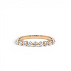 0.55ctw 14K Nine Stone Shared Prong Lab Grown Diamond Wedding Band - view 2