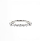 0.55ctw 14K Nine Stone Shared Prong Lab Grown Diamond Wedding Band - view 3