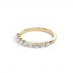 0.55ctw 14K Nine Stone Shared Prong Lab Grown Diamond Wedding Band - view 4