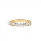 0.50 CTW 14K Nine Stone Prong Setting Lab Grown Round Diamond Ring by Orlina Fine