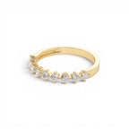 14K 9 Stone Prong Setting Women's Diamond Wedding Ring 0.55 CTW - view 4