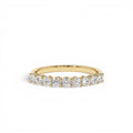 14K 0.55ctw 9 Stone Basket Setting Diamond Wedding Ring by Orlina Fine