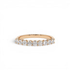 0.55 CTW 14K Nine Stone Basket Setting Lab Grown Diamond Wedding Ring - view 2