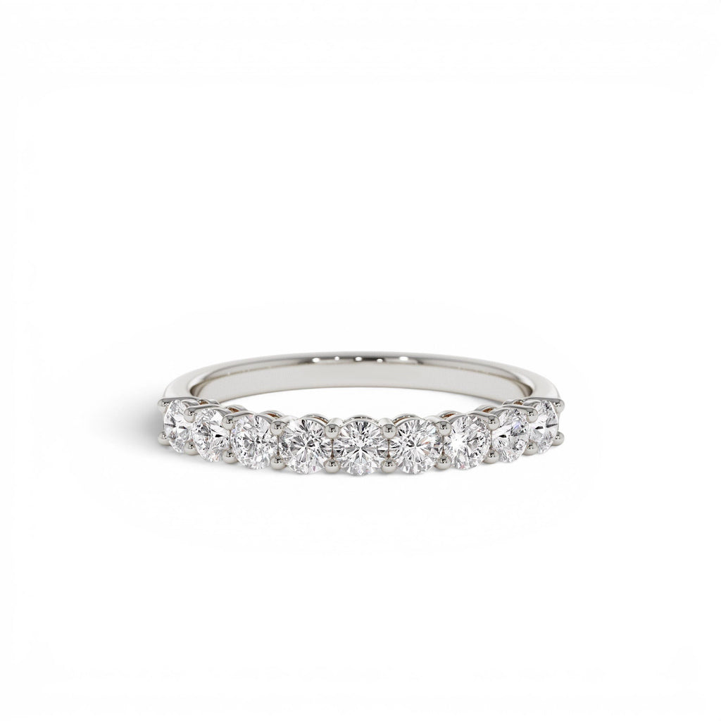 0.55 CTW 14K Nine Stone Basket Setting Lab Grown Diamond Wedding Ring - view 3