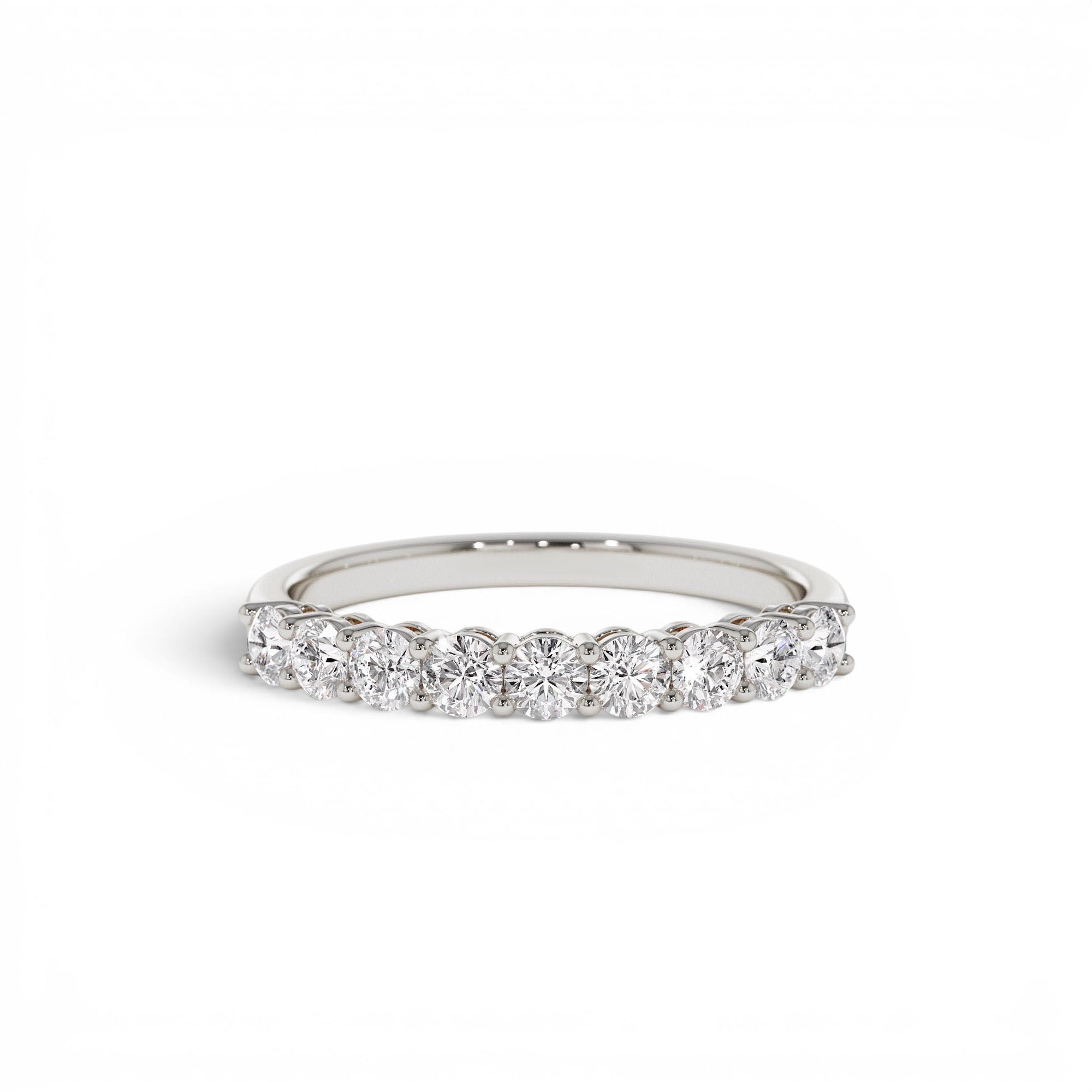 0.55 CTW 14K Nine Stone Basket Setting Lab Grown Diamond Wedding Ring - view 3