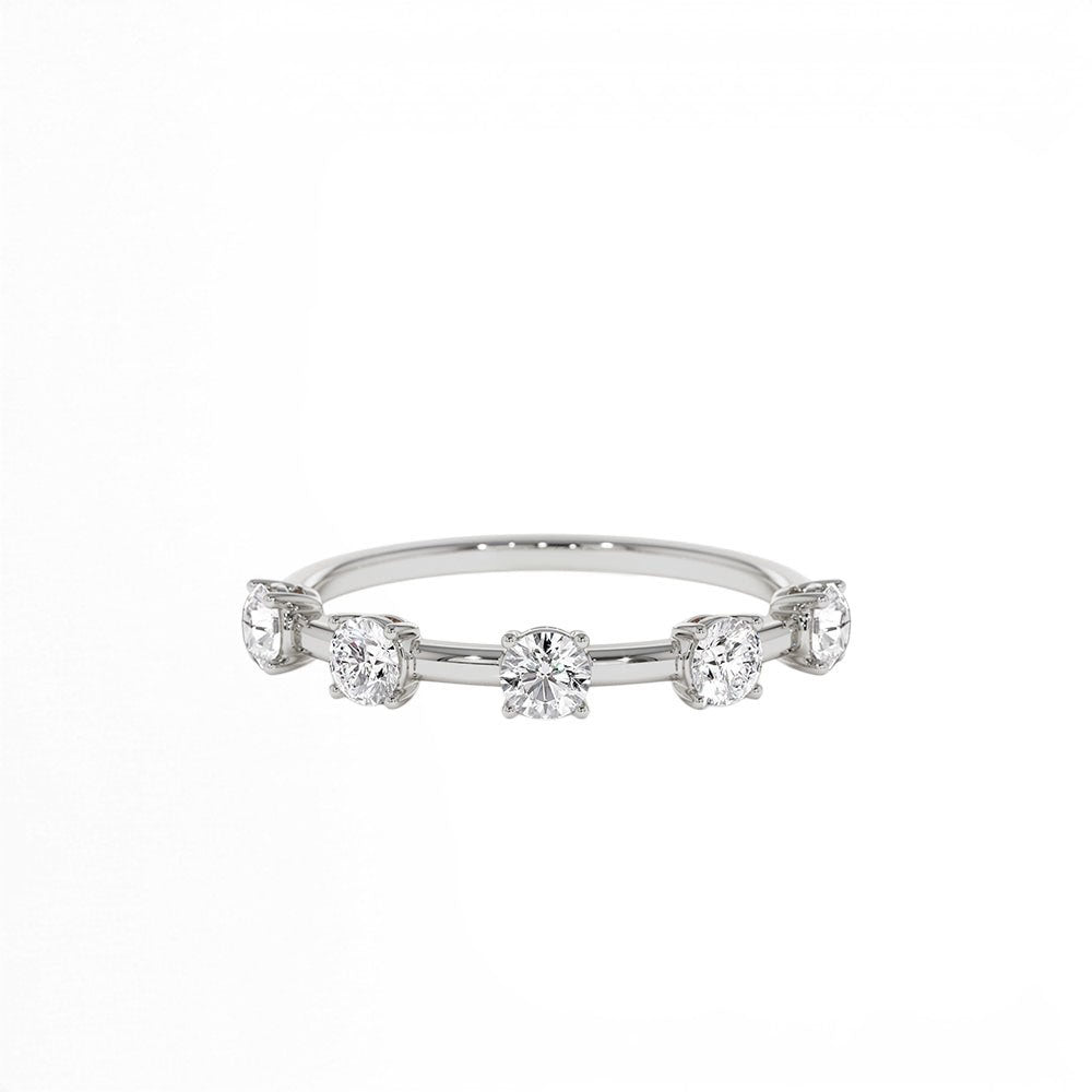 14K Five Stone Prong Setting Diamond Ring 0.50ctw - view 3