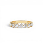 0.70 CTW 14K Seven Stone Prong Setting Lab Grown Diamond Wedding Band by Orlina Fine