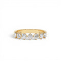 14K 7 Stone Prong Setting Diamond Wedding Band 0.70 CTW by Orlina Fine