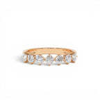 0.70 CTW 14K Seven Stone Prong Setting Lab Grown Diamond Wedding Band - view 2
