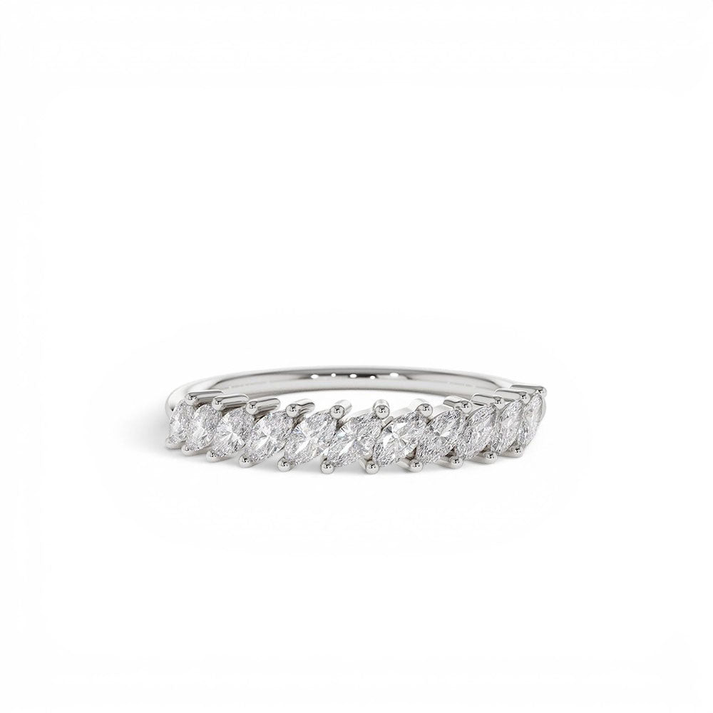 0.40 CTW 14K Domino Lab Grown Marquise Diamond Wedding Band - view 2
