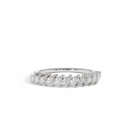 0.40 CTW 14K Domino Lab Grown Marquise Diamond Wedding Band - view 2