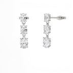 2.00 CTW 14K Oval Shape Lab Grown Diamond Dangling Earrings - view 2