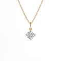 1.00 Ctw 14k Asscher Cut Lab Grown Diamond Classic Charm Necklace by Orlina Fine