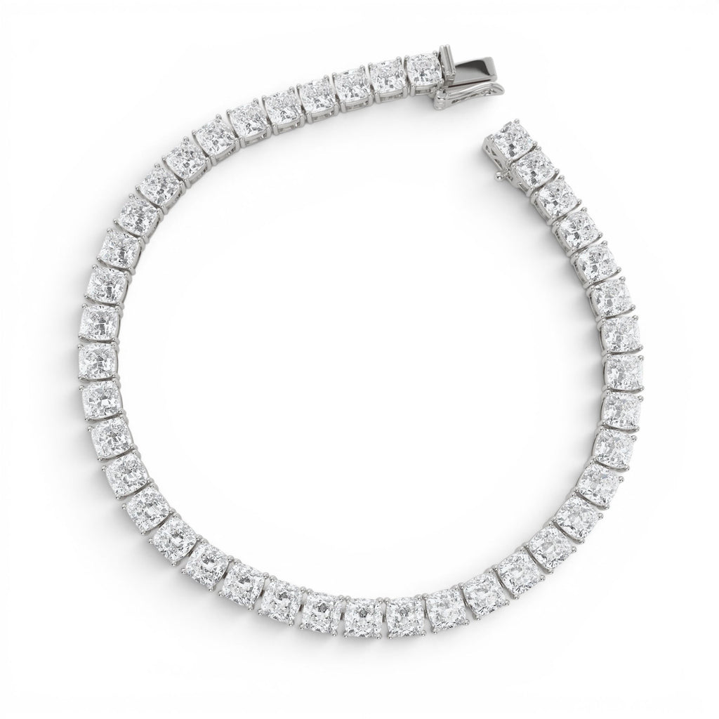 15.75 CTW 14K Lab Grown Cushion Cut Diamond Tennis Bracelet - view 2