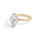 3.00 CTW 14K Gold Oval Shape Lab Grown Prong Setting Engagement Ring - view 4