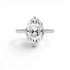 3.00 CTW 14K Gold Oval Shape Lab Grown Prong Setting Engagement Ring - view 3