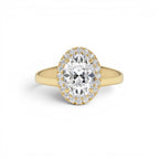 1.85 CTW 14K Oval Shape Lab Grown Diamond Halo Engagement Ring by Orlina Fine