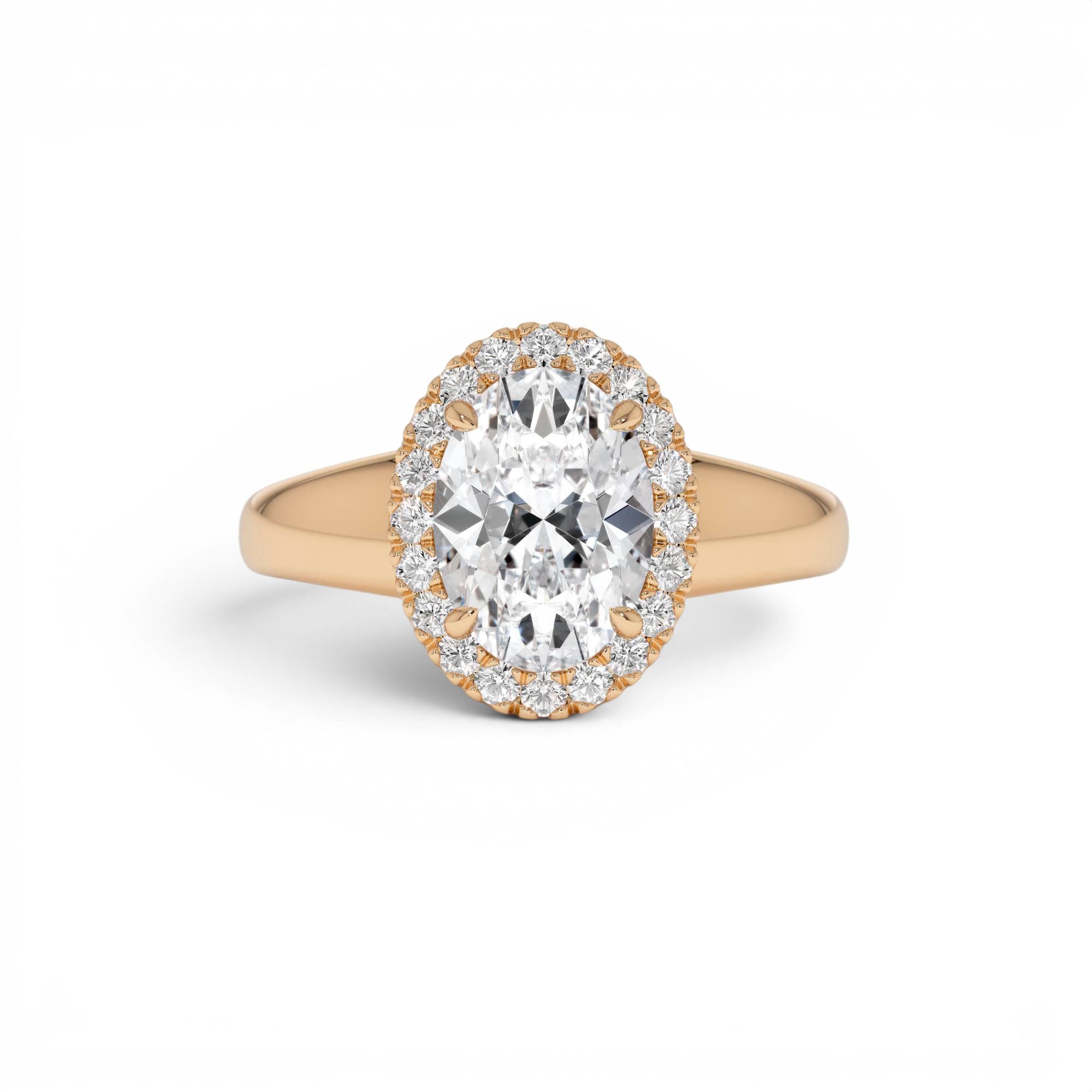 1.85 CTW 14K Oval Shape Lab Grown Diamond Halo Engagement Ring - view 2