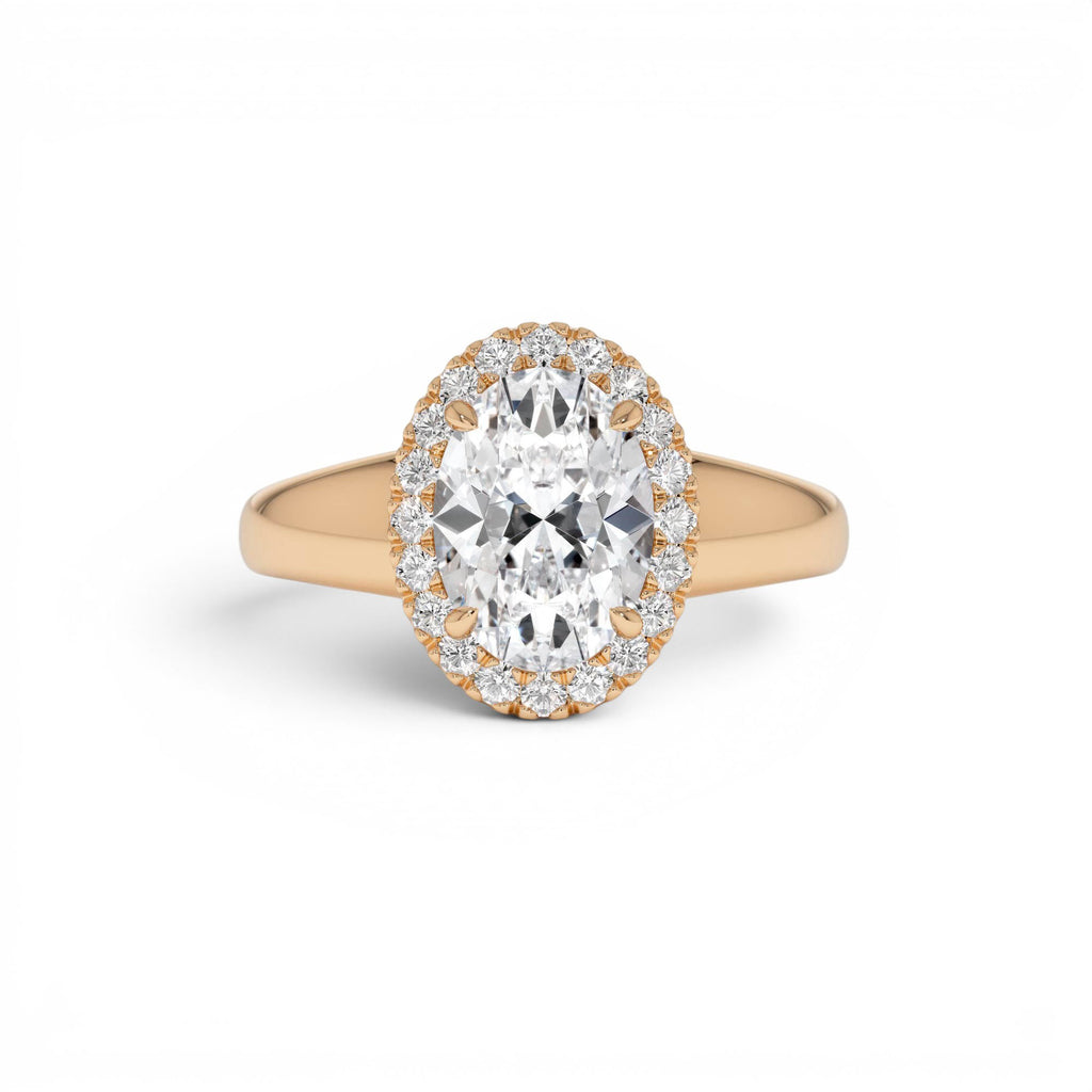 1.85 Ctw 14k Oval Shape Lab Grown Diamond Halo Engagement Ring - view 2