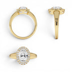 1.85 CTW 14K Oval Shape Lab Grown Diamond Halo Engagement Ring - view 5