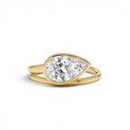 1.5 CTW Pear Bezel Setting Lab Diamond Ring by Orlina Fine