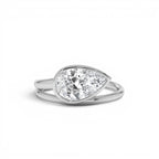 1.5 CTW Pear Bezel Setting Lab Diamond Ring - view 2
