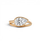 1.5 CTW Pear Bezel Setting Lab Diamond Ring - view 3