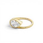 1.5 CTW Pear Bezel Setting Lab Diamond Ring - view 4