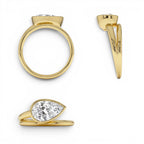 1.5 CTW Pear Bezel Setting Lab Diamond Ring - view 5