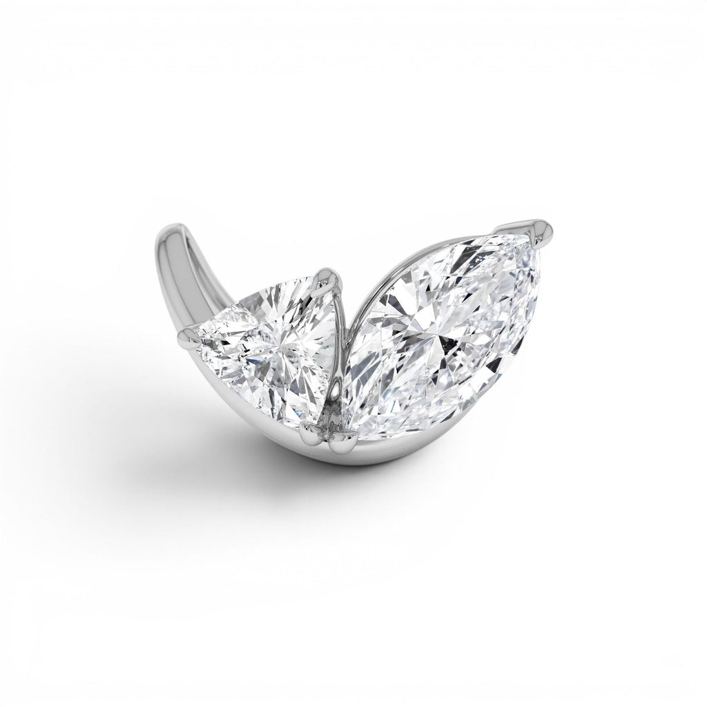 3.00ctw 14k Marquise & Trillion Lab Grown Diamond Statement Ring - view 3