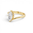 1.50 Ctw 14k Marquise Shaped Lab Grown Diamond Bypass Setting Engagement Ring – Leda - view 4