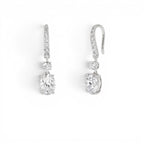 2.55 CTW 14K Oval and Round Shape Lab Grown Diamond Drop Earrings - view 2