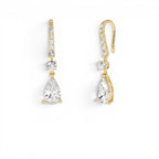 2.45 Ctw 14k Pear Shape and Round Lab Grown Diamond Drop Earrings by Orlina Fine