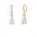 2.45 CTW 14K Pear Shape and Round Lab Grown Diamond Drop Earrings by Orlina Fine