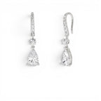 2.45 Ctw 14k Pear Shape and Round Lab Grown Diamond Drop Earrings - view 2