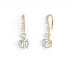 2.45 Ctw 14k Round Lab Grown Diamond Drop Earrings by Orlina Fine