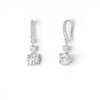 2.45 Ctw 14k Round Lab Grown Diamond Drop Earrings - view 2