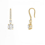 2.45 Ctw 14k Round Lab Grown Diamond Drop Earrings - view 3