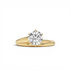 1.00 Ctw Round Lab Diamond Unique Solitaire Ring by Orlina Fine
