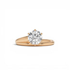 1.00 Ctw Round Lab Diamond Unique Solitaire Ring - view 2