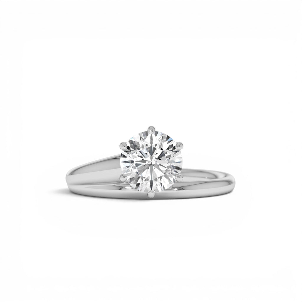 1.00 Ctw Round Lab Diamond Unique Solitaire Ring - view 3