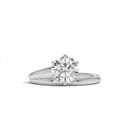 1.00 Ctw Round Lab Diamond Unique Solitaire Ring - view 3
