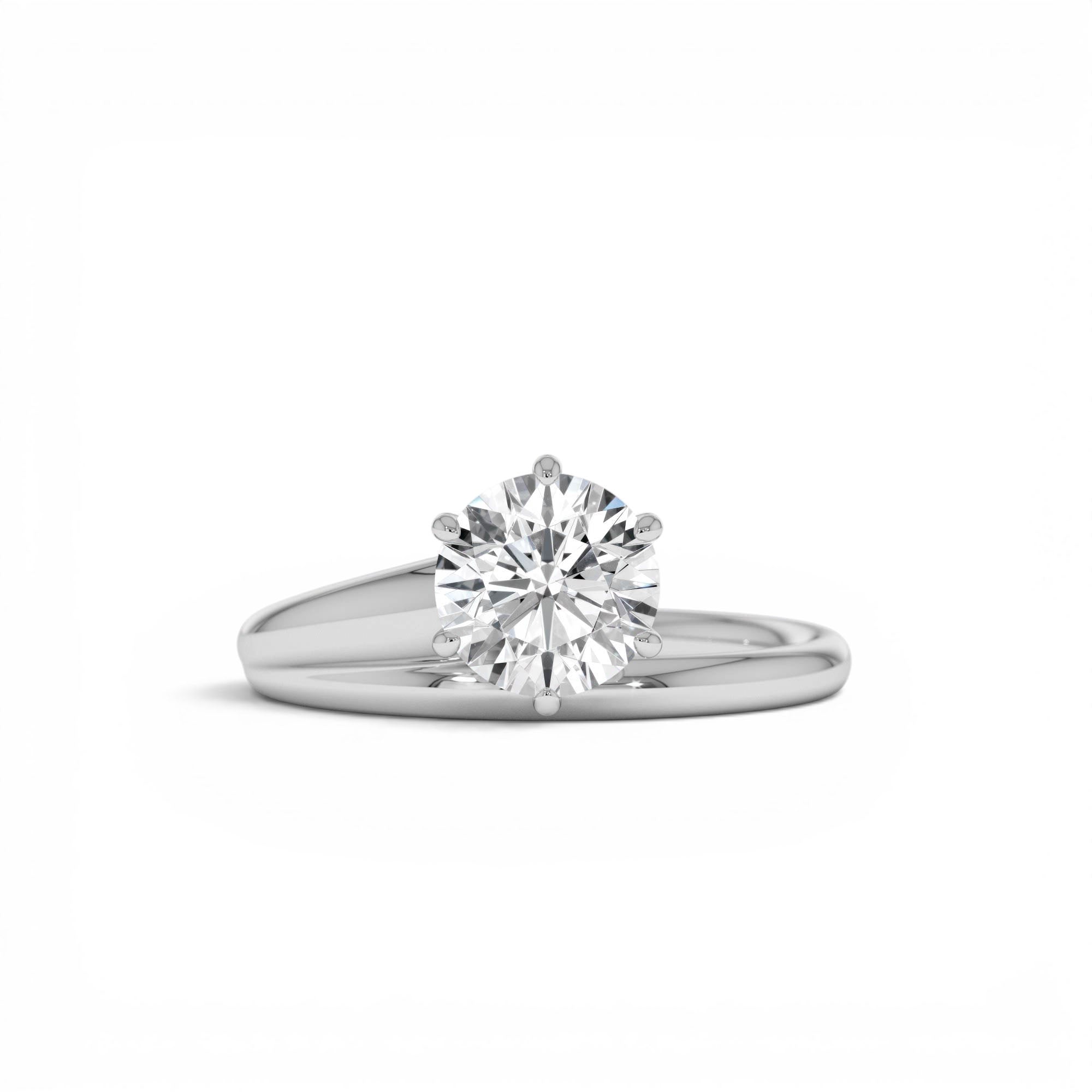 1.00 Ctw Round Lab Diamond Unique Solitaire Ring - view 3