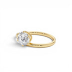 1.00 Ctw Round Lab Diamond Unique Solitaire Ring - view 4