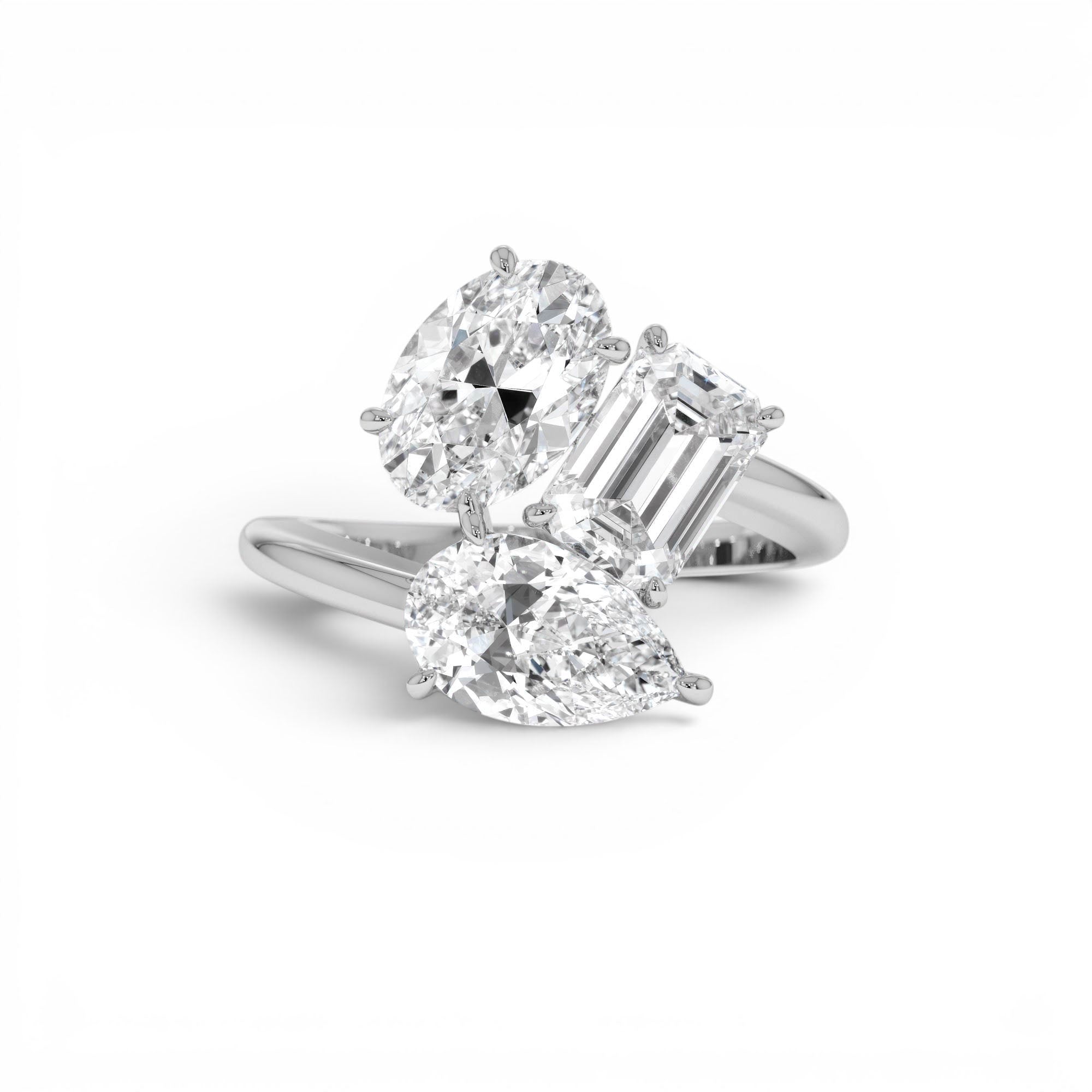 3.00ctw 14k Lab Grown Diamond Multi-Cut Cocktail Ring - view 3