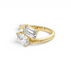 2.11 CTW 14K Lab Grown Diamond Two Stone Toi et Moi Ring - view 4